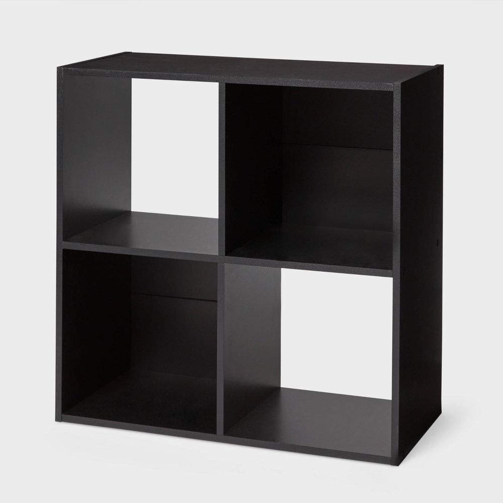 New - 11" 4-Cube Book Shelf Black - Brightroom™