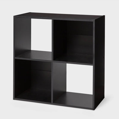 New - 11" 4-Cube Book Shelf Black - Brightroom™