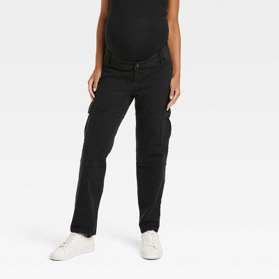 New - Isabel Maternity by Ingrid & Mid Rise Straight Fit Full Straight-Leg Jeans Isabel Maternity by Ingrid & IsabelBullseye Deals