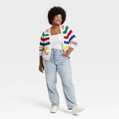 Mickey Mouse Women's Button Down Jacquard Knit Disney Cardigan Design DisneyBullseye Deals