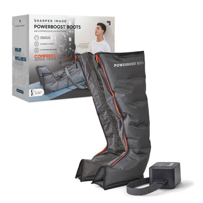 New - Sharper Image Powerboost Boots Air Compression Fits 25"-31" Inseam