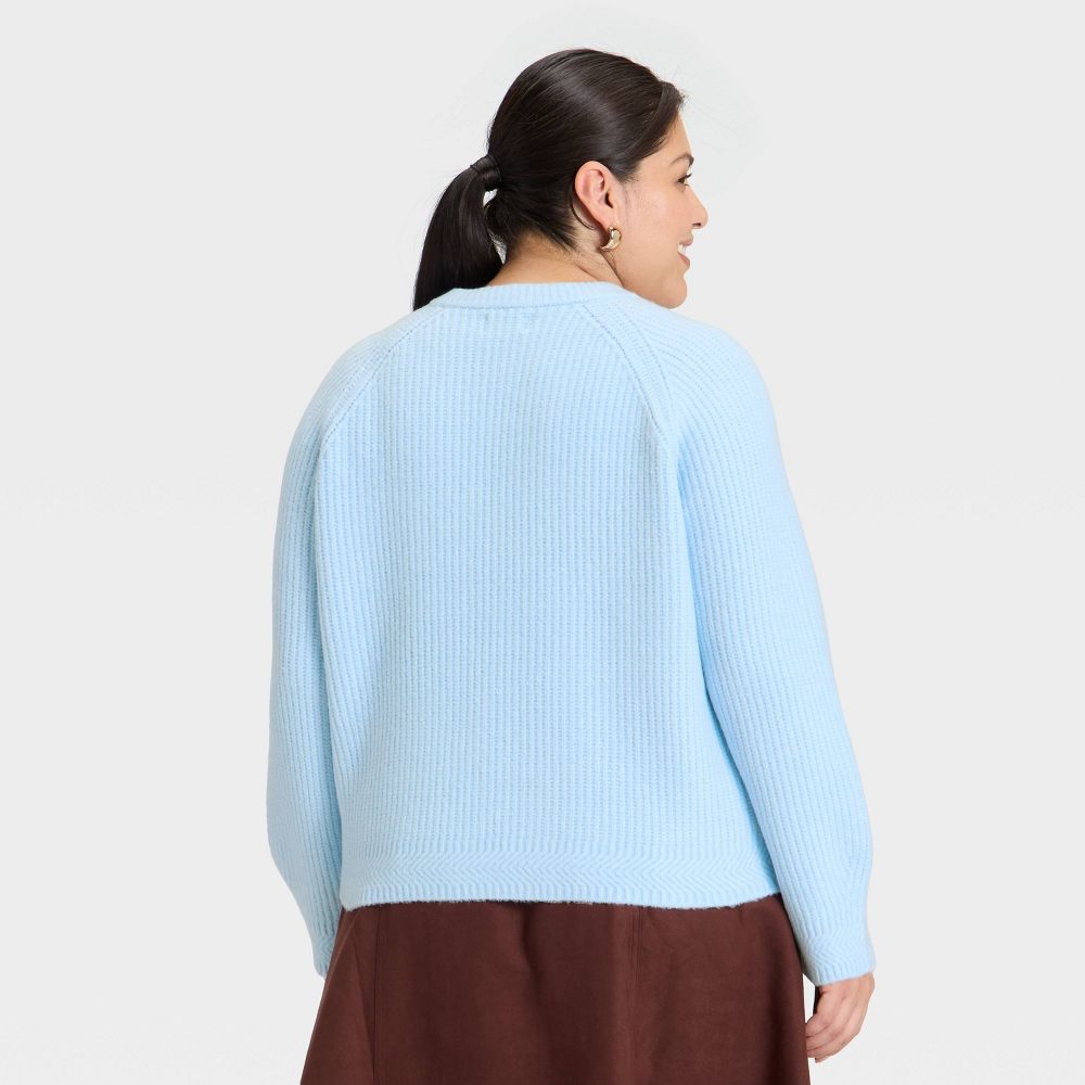 New - Women's Cozy Knit Crewneck Pullover Sweater - Universal Thread™ Blue XXL