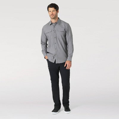 Wrangler Men's Utility Shirt Long Basic Adjustable Sleeves Hidden Zip WranglerBullseye Deals