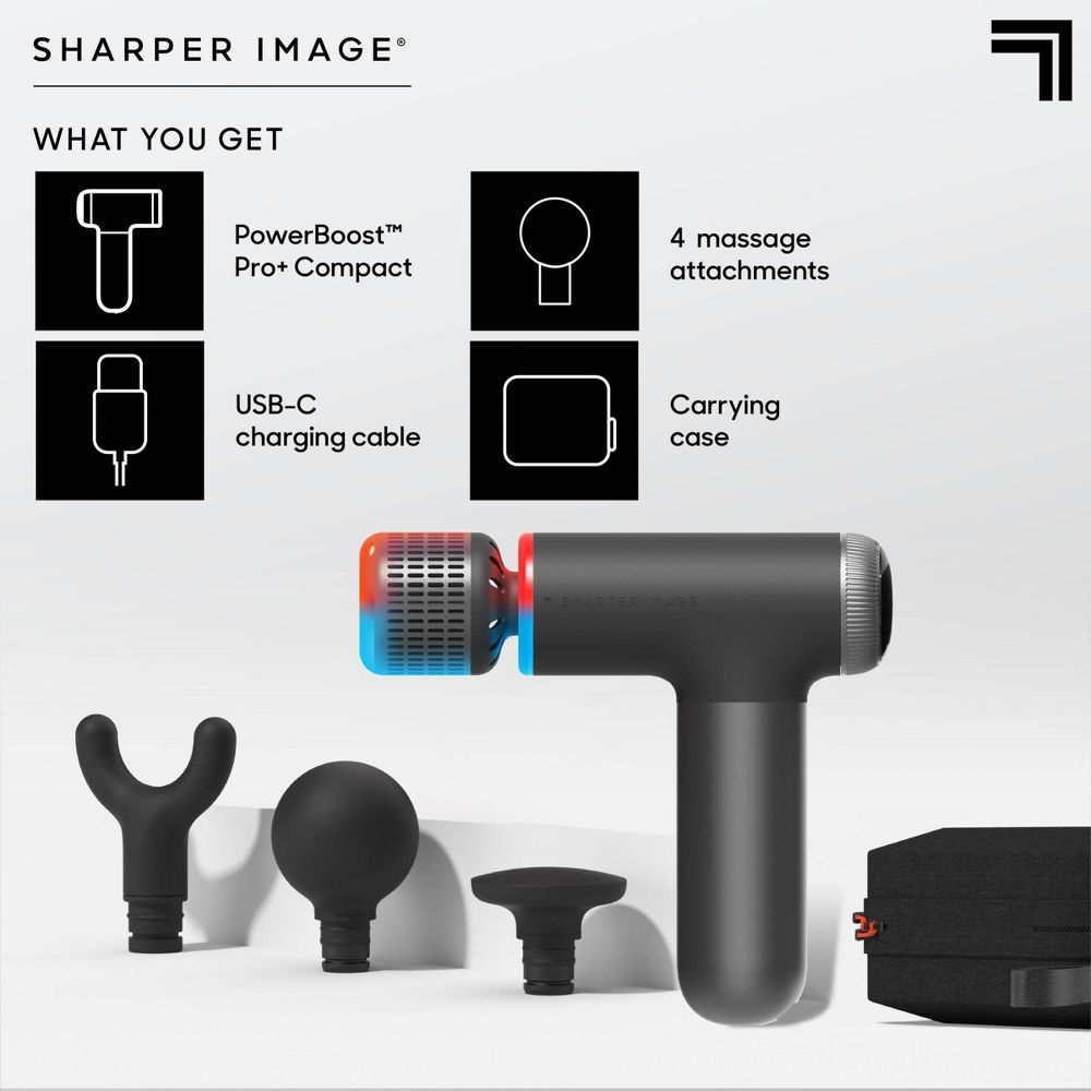 New - Sharper Image PowerBoost Pro Plus Hot and Cold Compact Body Massager