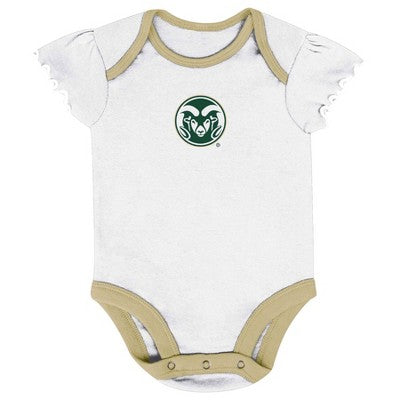 New - NCAA Infant Girls' 3pk Bodysuit Set Kansas JayhawksBullseye Deals