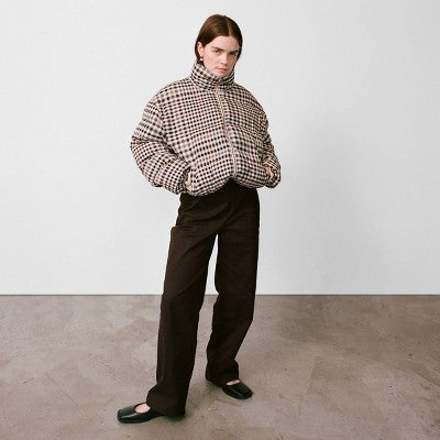 Women's Zip-Up Checkered Puffer Coat - Future Collective with Reese Blutstein Future Collective with ReeseBullseye Deals