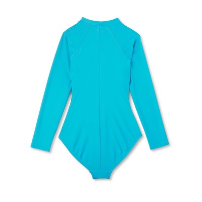 New - Kona Sol Women's Long Sleeve One Piece Swimsuit Rash Guard High Coverage UPF 50+ Kona SolBullseye Deals