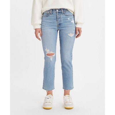 Levi's Women's High Rise Straight Leg Crop Jeans Snug Through Hip And Thigh Levi'sBullseye Deals