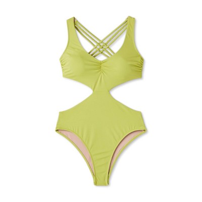New - Shade & Shore Women's Monokini Strappy Back One Piece Swimsuit Shade & ShoreBullseye Deals