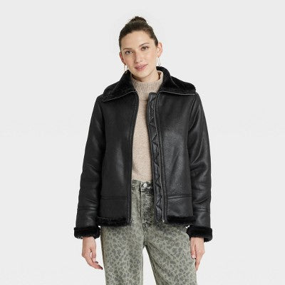 New - Women's Faux Shearling Jacket - Universal Thread Universal ThreadBullseye Deals
