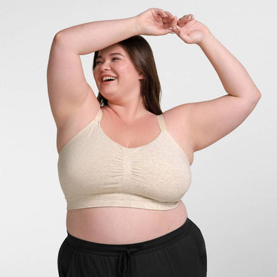 New - kindred by Kindred Bravely Women's Hands-Free Pumping Lounge & Sleep Bra - Oatmeal S-Busty