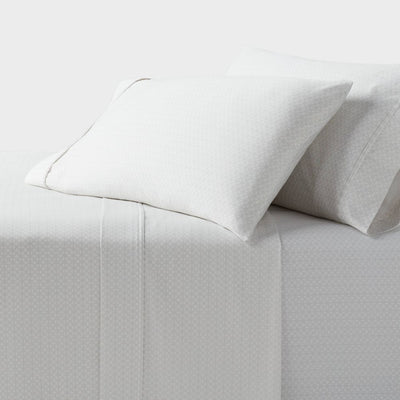 Open Box - Full 400 Thread Count Performance Sheet Set Light Gray Geo - Threshold™