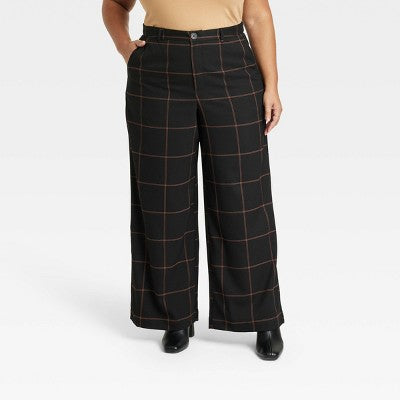 New - Ava & Viv Womens Plus Fit Wide Leg Trouser Pants Power Stretch Ava & VivBullseye Deals