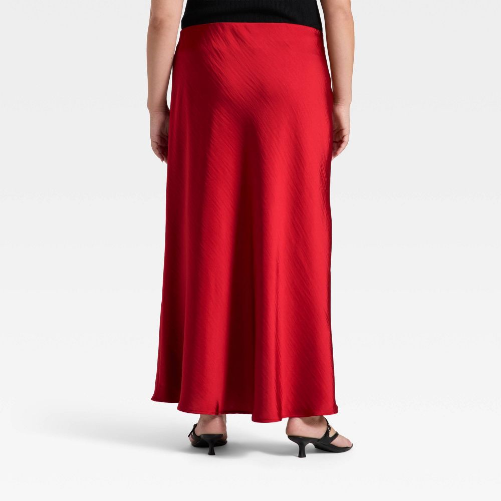 New - Women's Maxi Slip A-Line Skirt - A New Day™ Red 4X