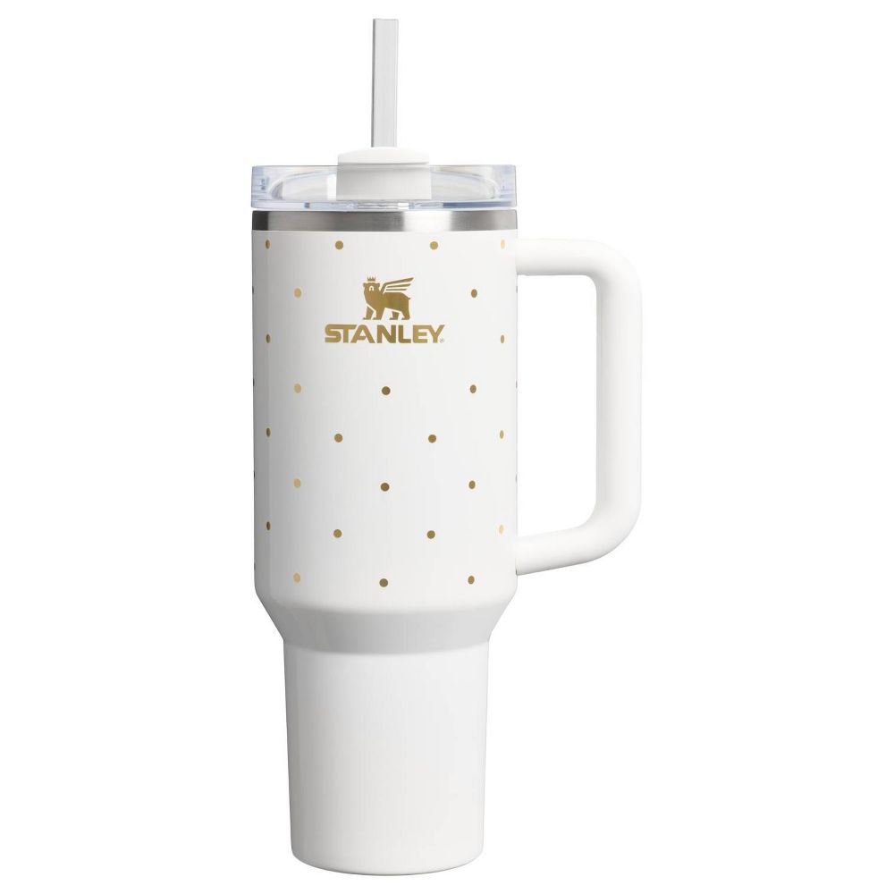 New - Stanley 40 oz Stainless Steel H2.0 FlowState Quencher Tumbler Frost Polka Dot