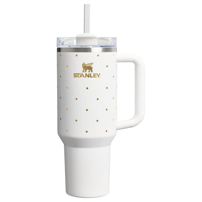 New - Stanley 40 oz Stainless Steel H2.0 FlowState Quencher Tumbler Frost Polka Dot