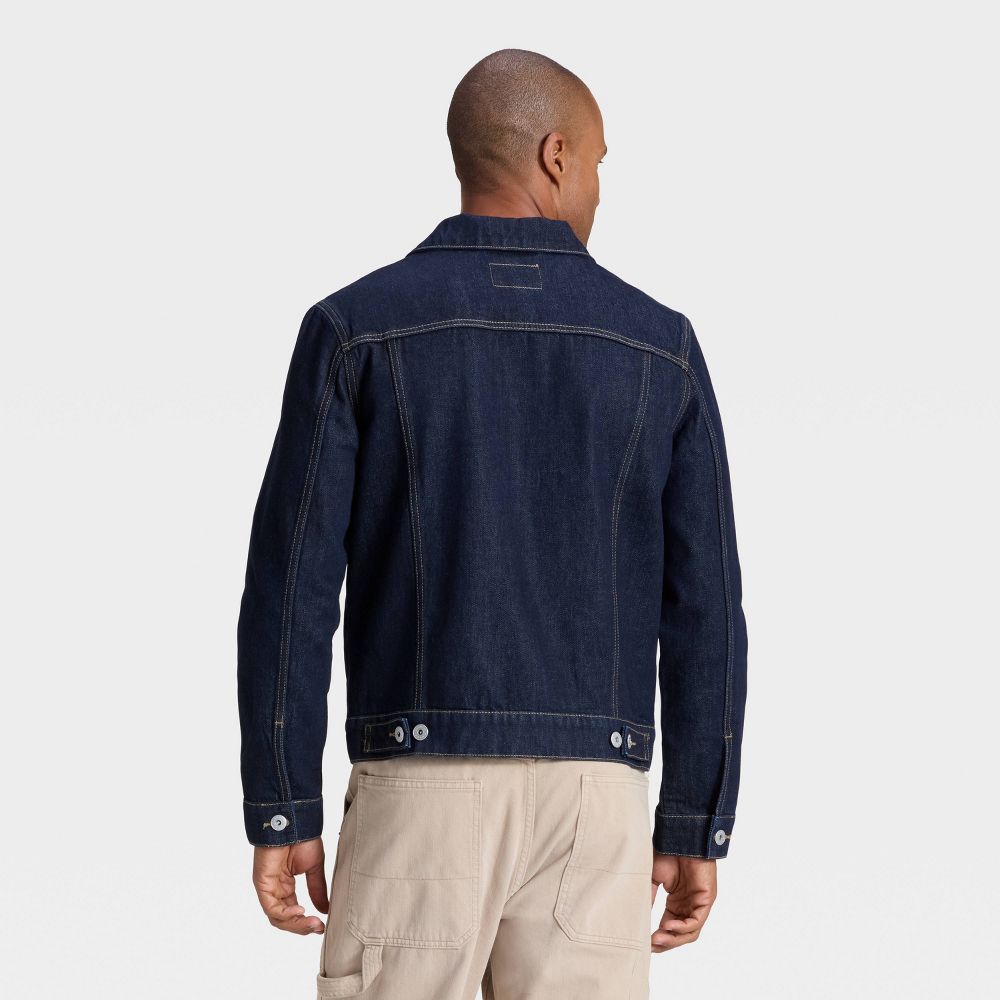 New - Men's Trucker Jacket - Goodfellow & Co™ Dark Indigo M