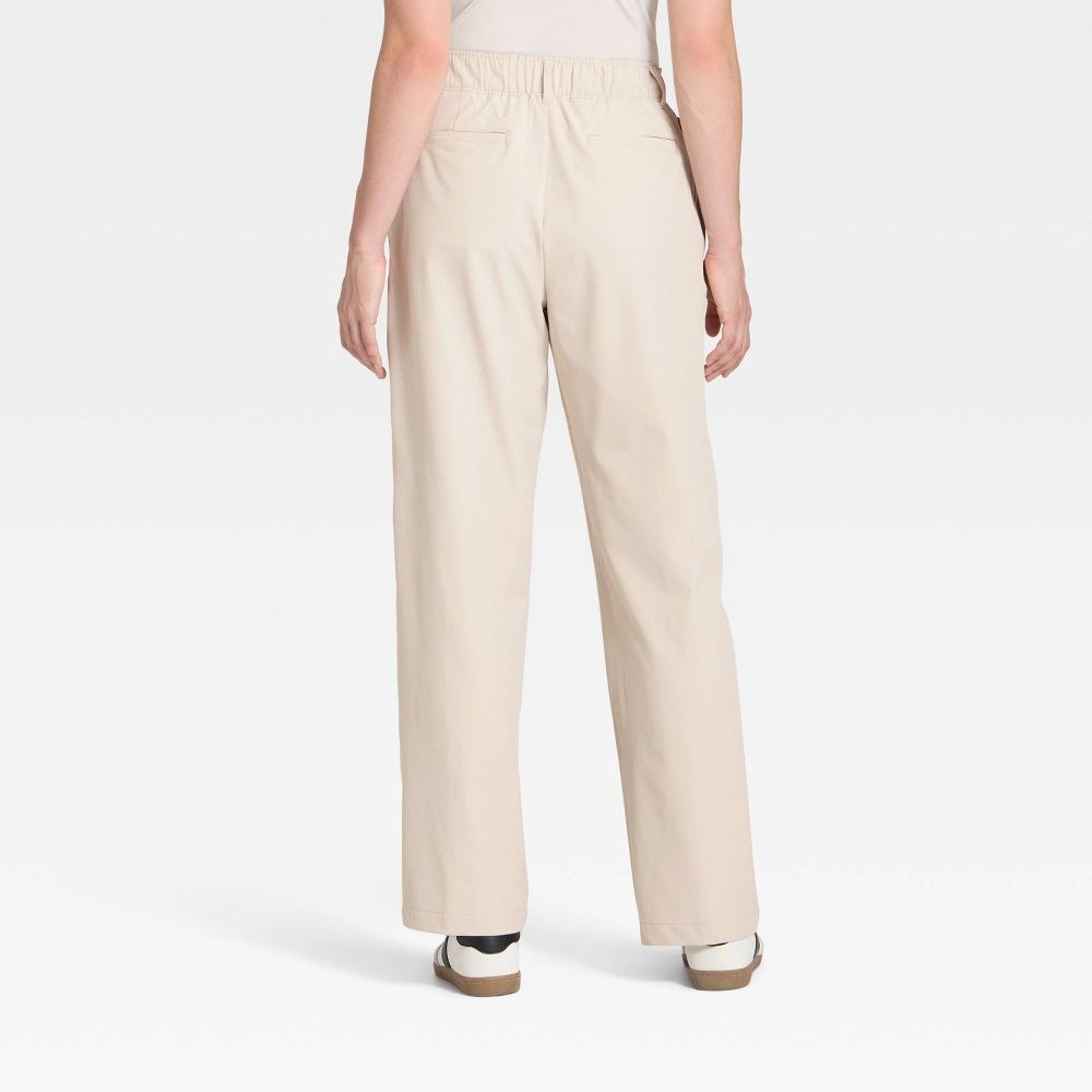 Open Box - Women's Active Light Woven High-Rise Trouser Pants - All In Motion™ Gray M
