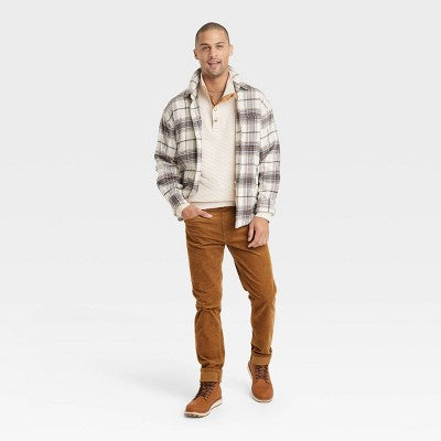 Goodfellow & Co Men's Pullover Sweatshirts Diamond Quilted Pattern Snap Placket Goodfellow & CoBullseye Deals