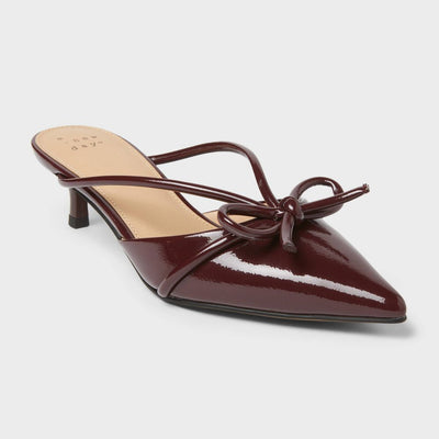 New - Women’s Odelia Heels with Memory Foam Insole – A New Day™ Burgundy 9.5