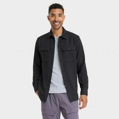 All In Motion Men's Button Up Flannel Shirt Moisture Wicking Quick Drying All in MotionBullseye Deals