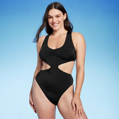 New - Shade & Shore Women's Monokini Strappy Back One Piece Swimsuit Shade & ShoreBullseye Deals