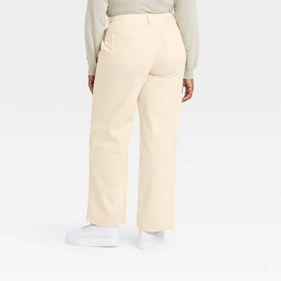 Universal Thread Women's High-Rise Straight Jeans Relaxed Fit Stretchy Rolled Hem Universal ThreadBullseye Deals