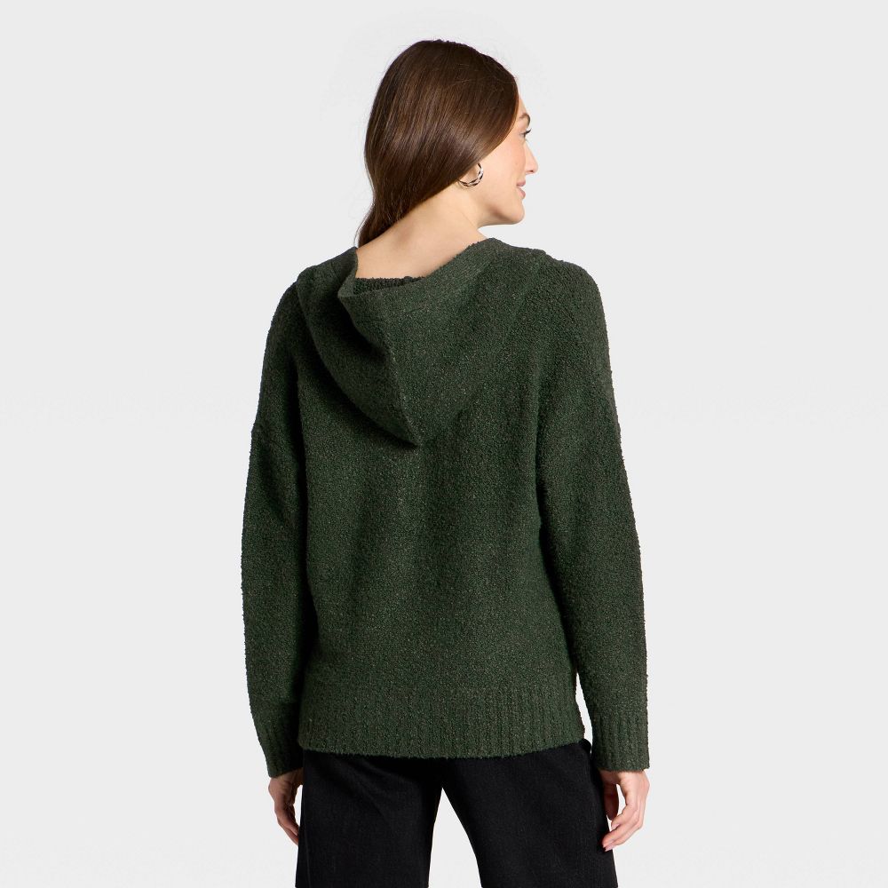 New - Women's Hooded Shawl Sweater - Universal Thread™ Dark Green S