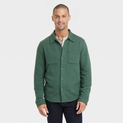 New - Goodfellow & Co Men Fleece Knit Button Down Shirt Jacket Heavyweight Long Sleeve Goodfellow & CoBullseye Deals