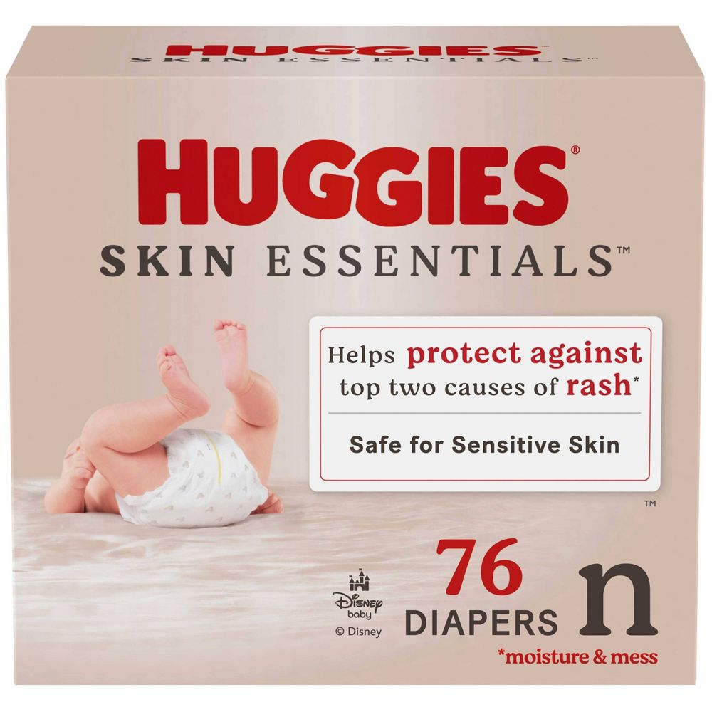 Open Box - Huggies Skin Essentials Luxury Diapers  - Newborn - 76ct