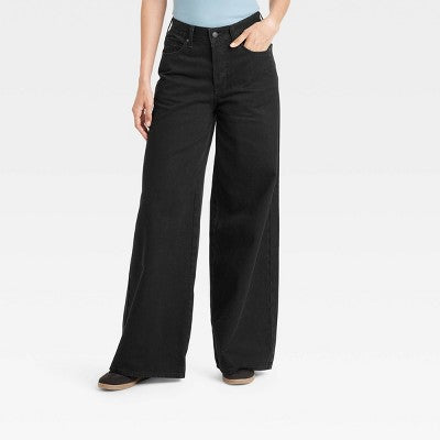 Open Box - Universal Thread Women's Super Wide Leg Jeans Relaxed Fit Universal ThreadBullseye Deals