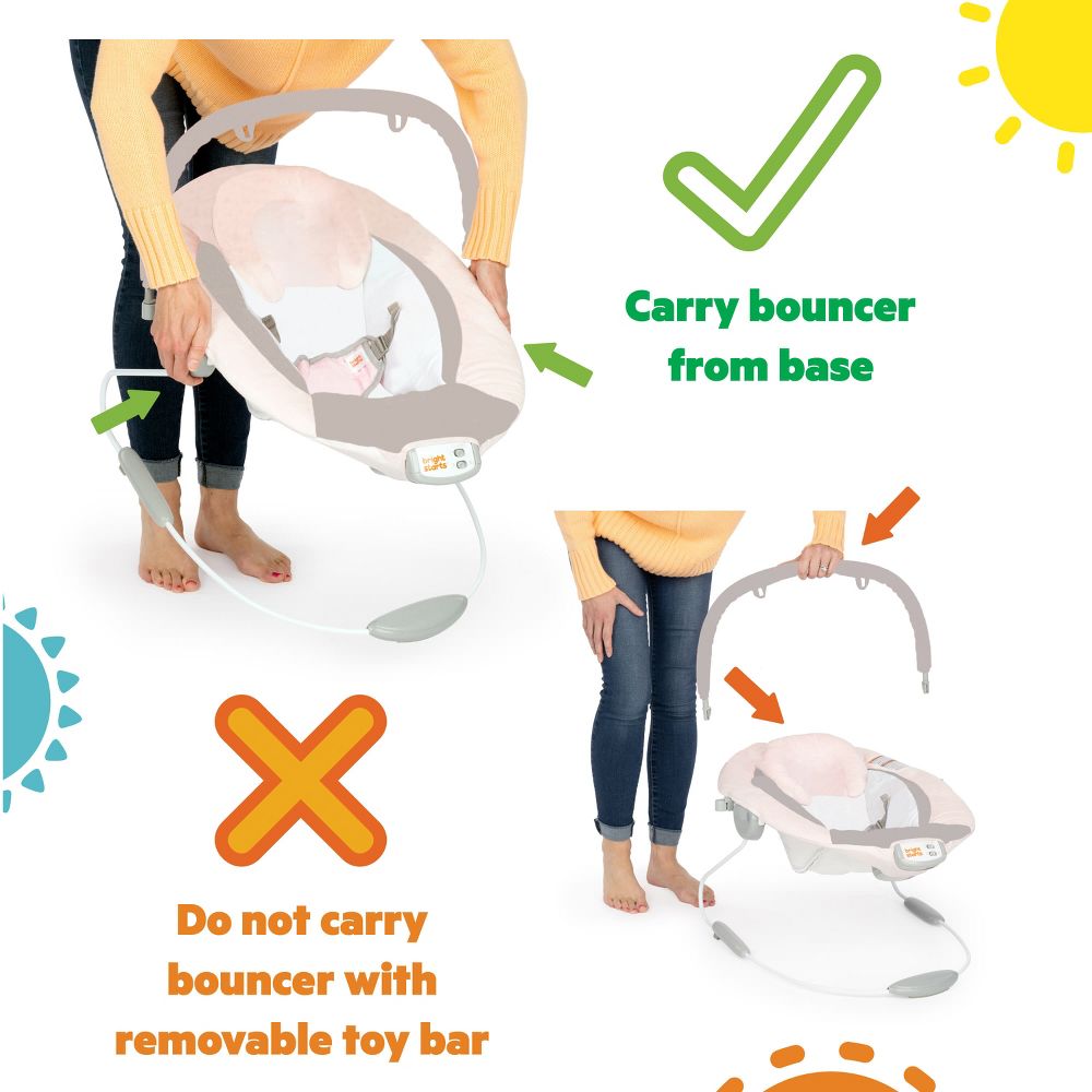 New - Bright Starts Disney Baby Vibrating Bouncer - Winnie the Pooh