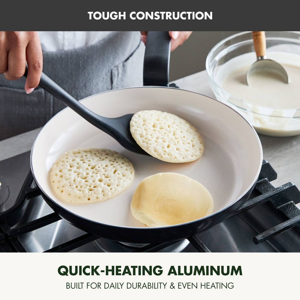 New - GreenPan Rio Advanced 2pc (10" and 12") Ceramic Nonstick Fry Pan Set Black