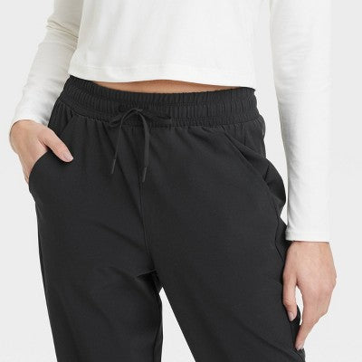 New - All In Motion Women's Stretch Woven High-Rise Tapered Pants Jogger UPF 50+ All In MotionBullseye Deals