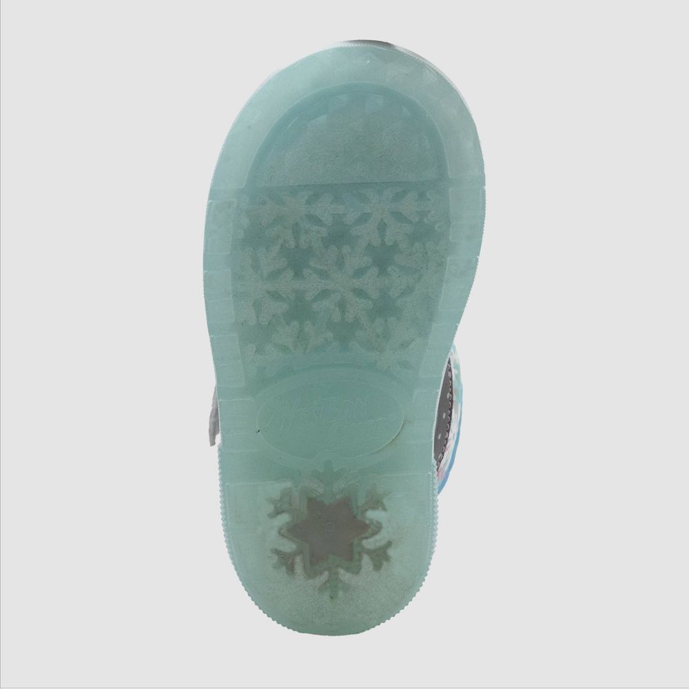 Open Box - Western Chief Toddler Girls' Denali Lighted Faux Fur Snowflake Winter Boots - Blue 7T