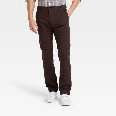 Goodfellow & Co Men's Mid Rise Slim Leg Slim Straight Chino Pants Stretch Goodfellow & CoBullseye Deals