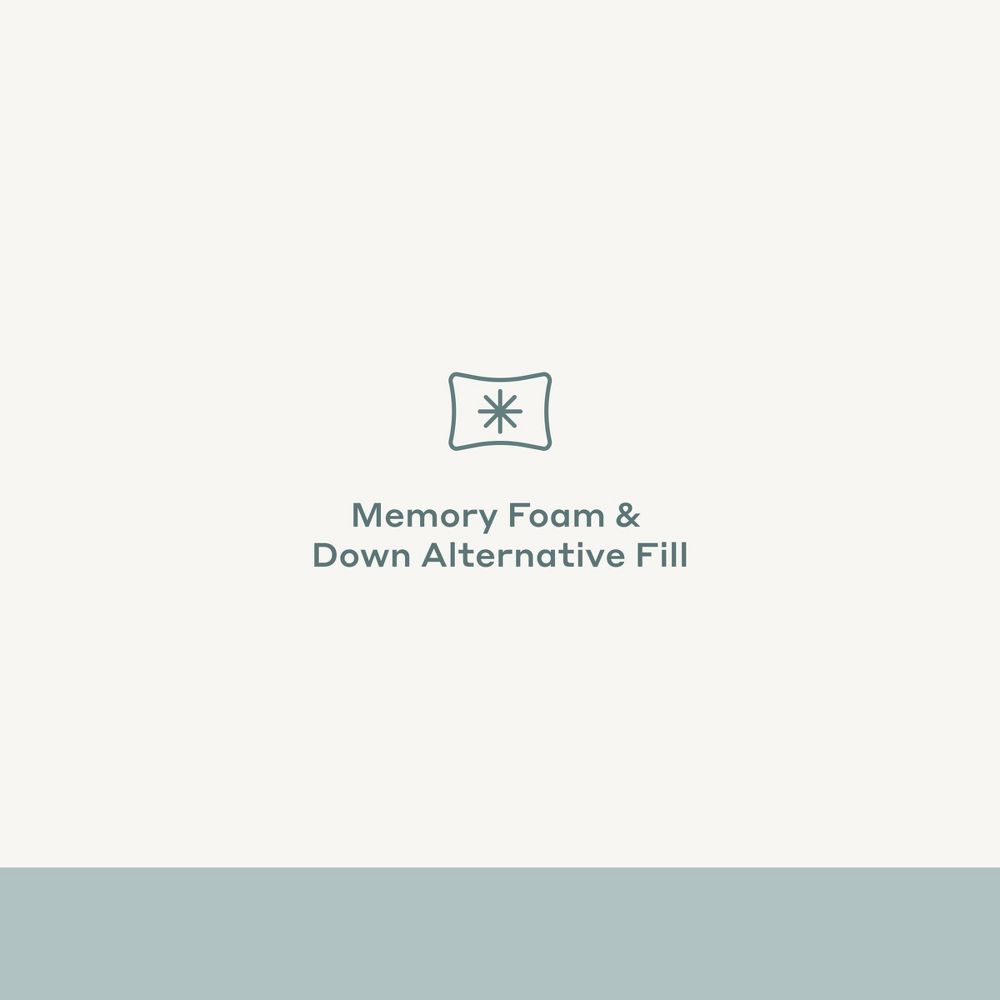 Open Box - King Medium Machine Washable Memory Foam & Down Alternative Bed Pillow - Casaluna™