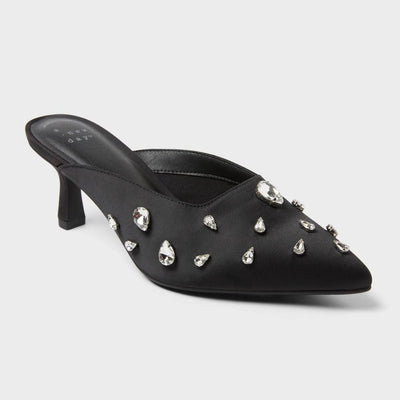 New - Women’s Katia Heels with Memory Foam Insole - A New Day™ Black 8.5
