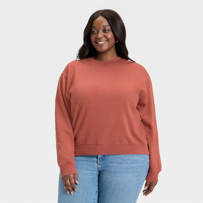 New - Women's Pullover Sweatshirt - Universal Thread™ Rust S