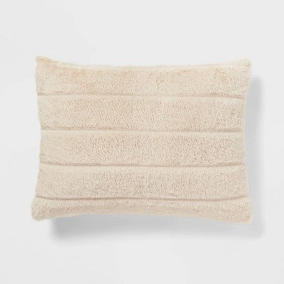 New - Threshold Luxe Faux-Fur Comforter & Sham Set Lightweight ThresholdBullseye Deals
