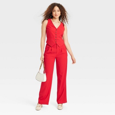 New - A New Day Women's High Rise Regular Fit Pleat-Front Lightweight A New DayBullseye Deals