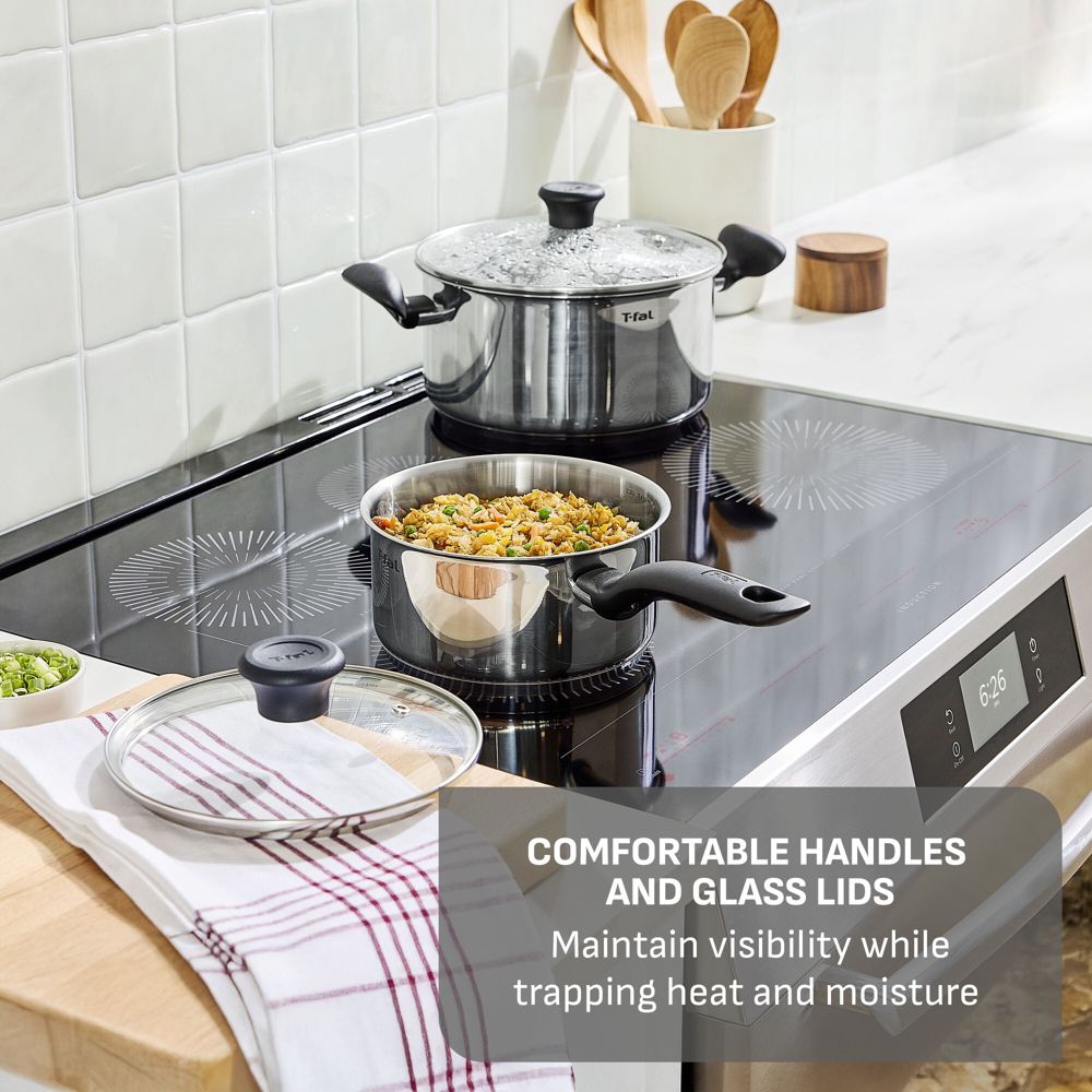 New - T-Fal Simply Cook 3.5qt Stainless Steel Saute Pan with Lid