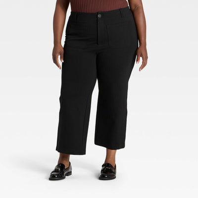 Open Box - Women's High-Rise Cropped Pants - A New Day™ Black 26