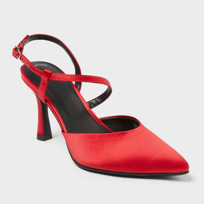 Open Box - Women’s Rosemary Heels with Memory Foam Insole - A New Day™ Red 9.5