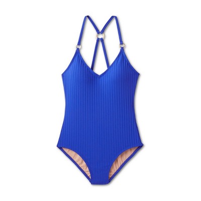 New - Kona Sol Women's Medium Coverage One Piece Swimsuit Ribbed Swimwear Kona SolBullseye Deals