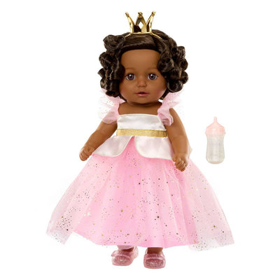 New - BABY Born Princess Baby Doll Harper - Black Hair, Dark Brown Eyes: Includes Accessories, Promotes Fine Motor Skills