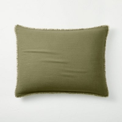 New - Casaluna 1-Piece Pillow Sham Linen-Blend OEKO-TEX Soft Feel CasalunaBullseye Deals