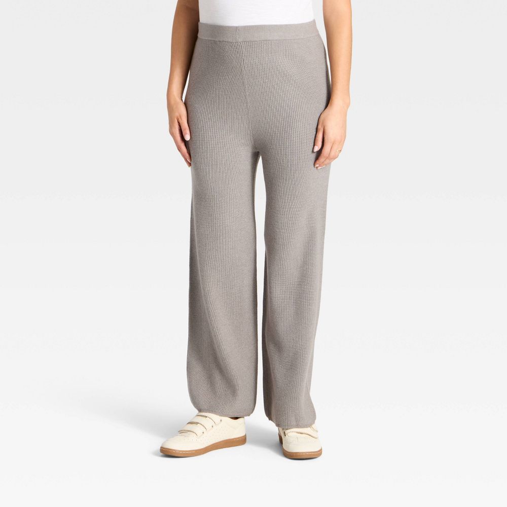 New - Straight Maternity Pull-On Pants - Isabel Maternity by Ingrid & Isabel™ Heather Gray XL