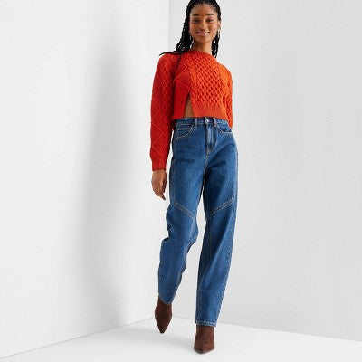 Future Collective with Reese Womens Plus Relaxed Fit Straight Leg Denim Pants Future Collective with ReeseBullseye Deals