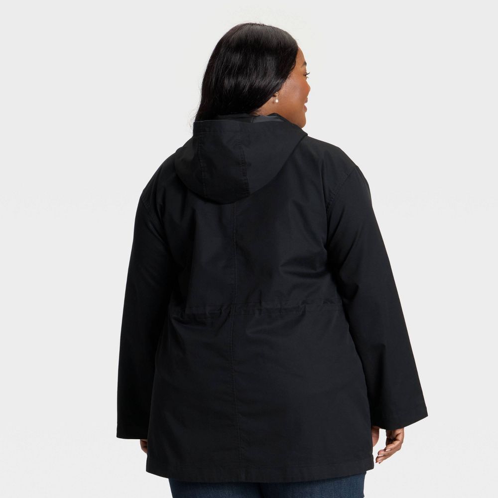 New - Women's Rain Jacket - Ava & Viv™ Black XXL
